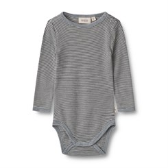 Wheat wool body LS Lucca - Navy stripe